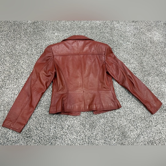Wilson's Leather red brown leather jacket, size women's small - Picture 9 of 16